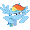 Telegram emojisi «Rainbow Dash MLP» 🤔
