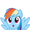 Rainbow Dash MLP emoji 😮