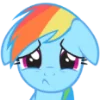 Rainbow Dash MLP emoji 🙁