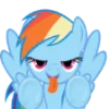 Rainbow Dash MLP emoji 🤪