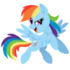 Эмодзи Rainbow Dash MLP ⛅️
