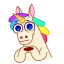 Емодзі Rainbow Unicorn 😜