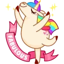Емодзі Rainbow Unicorn 😫