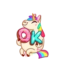 Rainbow Unicorn stiker 😜