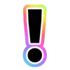 Rainbow emoji ❕