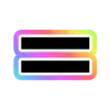 Rainbow emoji 🟰