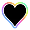 Rainbow emoji 🖤