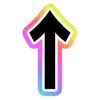 Rainbow emoji ⬆️