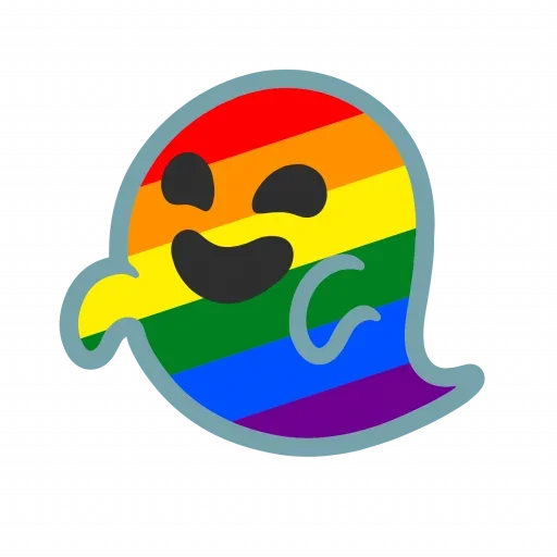 Telegram stikerlari Rainbow ghost 