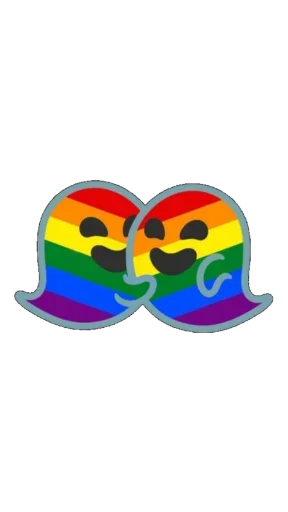 Rainbow ghost emoji 😙