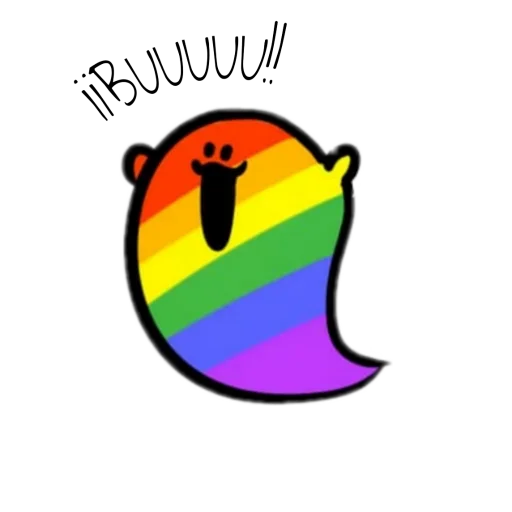 Эмодзи Rainbow ghost 🤪