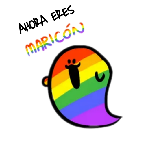 Telegram Sticker «Rainbow ghost» 😌
