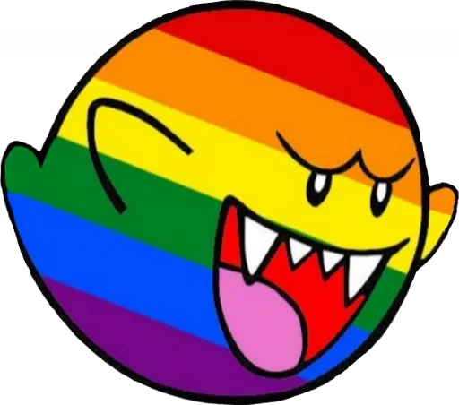 Telegram Sticker «Rainbow ghost» 😚