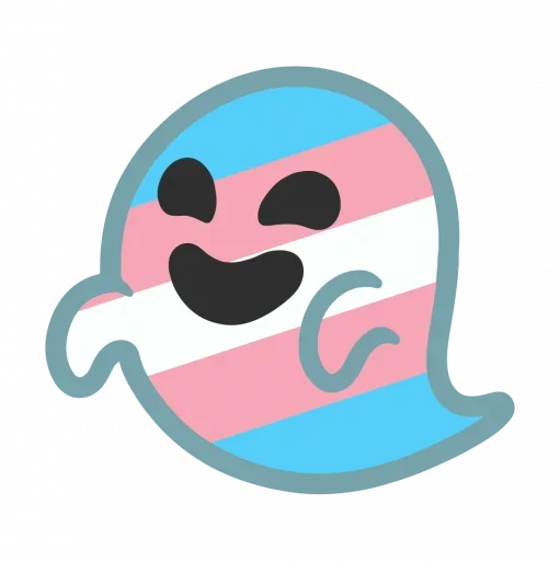 Telegram Sticker «Rainbow ghost» 😋