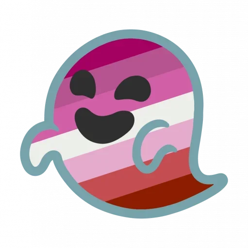 Telegram stiker «Rainbow ghost» 🤨