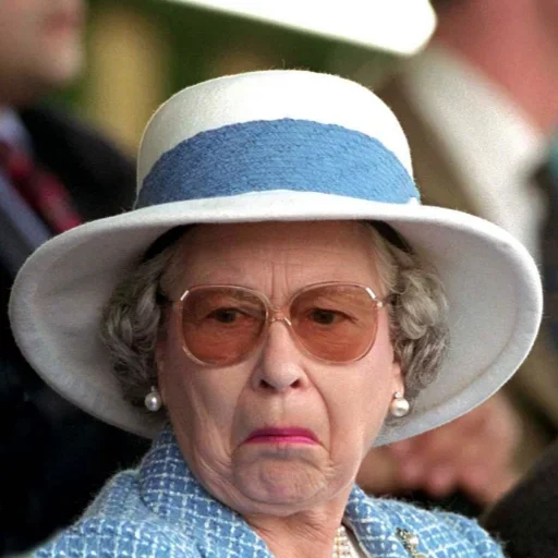 Rainha Elizabeth emoji 🤷‍♂
