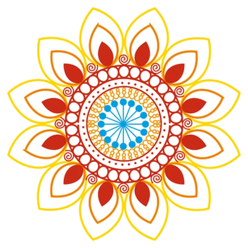 Telegram stiker «Rangoli ਰੰਗੋਲੀ» 🎨
