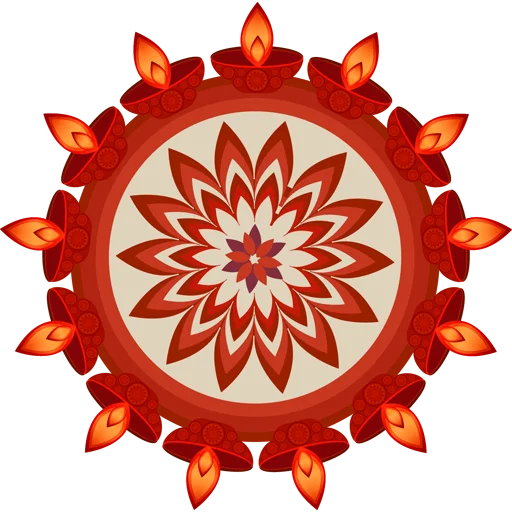 Telegram stiker «Rangoli ਰੰਗੋਲੀ» 🎨