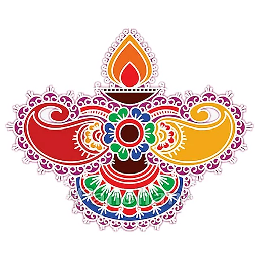Rangoli ਰੰਗੋਲੀ emoji 🪔
