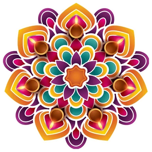 Rangoli (alpona) emoji 🪔