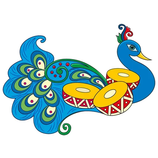 Rangoli (alpona) emoji 🦚