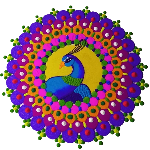 Rangoli (alpona) stiker 🦚