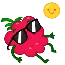 Raspberry  emoji 😎