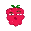 Raspberry  emoji 😑