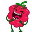Raspberry  emoji 🤣
