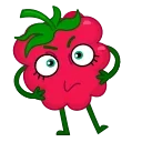 Raspberry  emoji 🤨