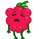 Raspberry  emoji 😭