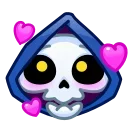 Эмодзи Reaper Skull Emoji 🥰