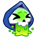 Reaper Skull Emoji stiker 🤮