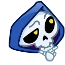 Reaper Skull Emoji stiker 🤔
