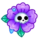 Стикер Reaper Skull Emoji  🌺