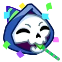 Reaper Skull Emoji emoji 🥳