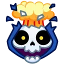Reaper Skull Emoji emoji 🤯