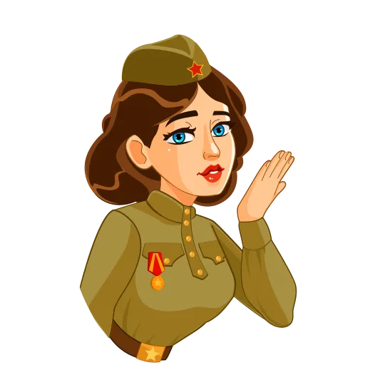 Стикер Red Army Girl 😘