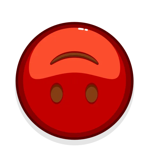 Red Emoji emoji 🙃