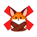 Red Fox sticker 🙅‍♀️