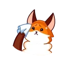 Red Fox emoji 😰