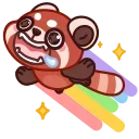 Эмодзи Red Panda Emoji  🌈