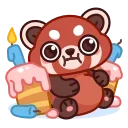 Емодзі Red Panda Emoji 🎂