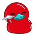 Red Duck emoji ✈