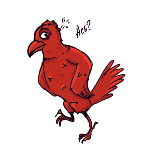 Telegram Sticker «Red crow» 😳