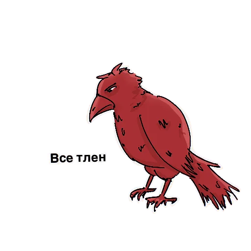 Red crow sticker 🤮