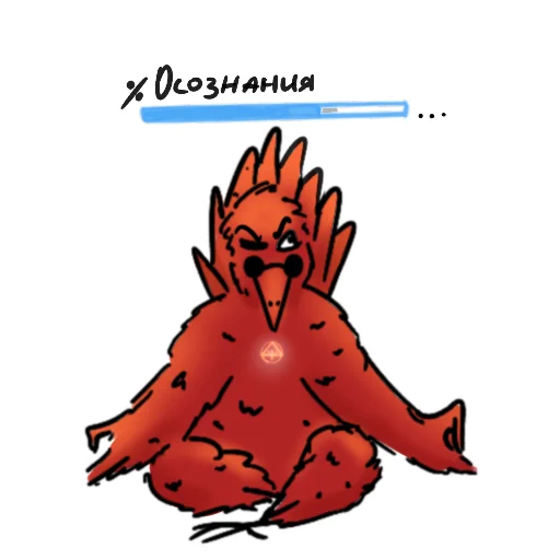 Telegram Sticker «Red crow» 💡
