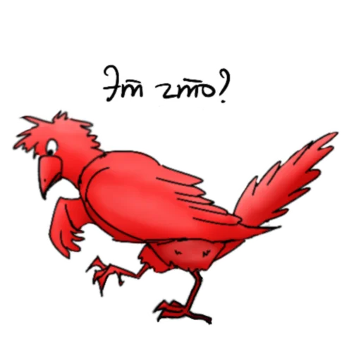Стикер Telegram «Red crow» 🤔