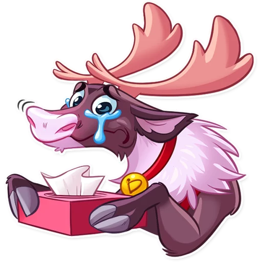 Reindeer Party emoji 😢