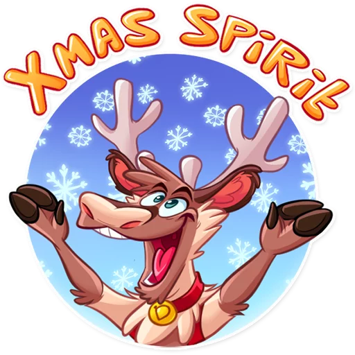 Reindeer Party stiker 🎉